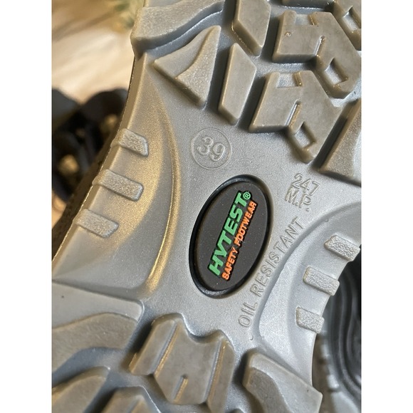 HYTEST Women's 7.5 Black Suede Knox Direct Attach Steel Toe Shoe Workwear - Picture 8 of 11